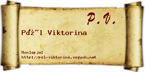 Pál Viktorina névjegykártya